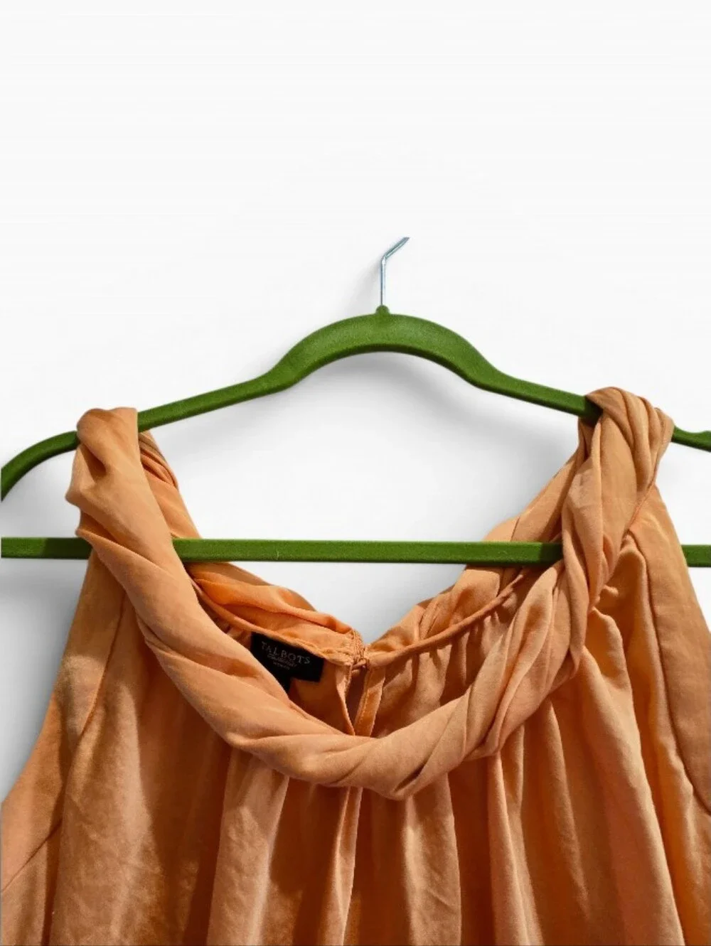 Talbots Women’s Sleeveless Twist Neck Tank Top - Peach - Picture 4 of 6